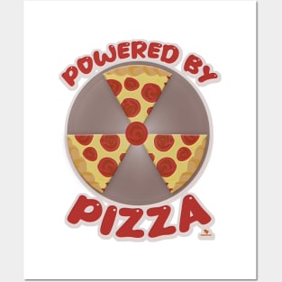 Powered By Pizza Funny Food Slogan Posters and Art